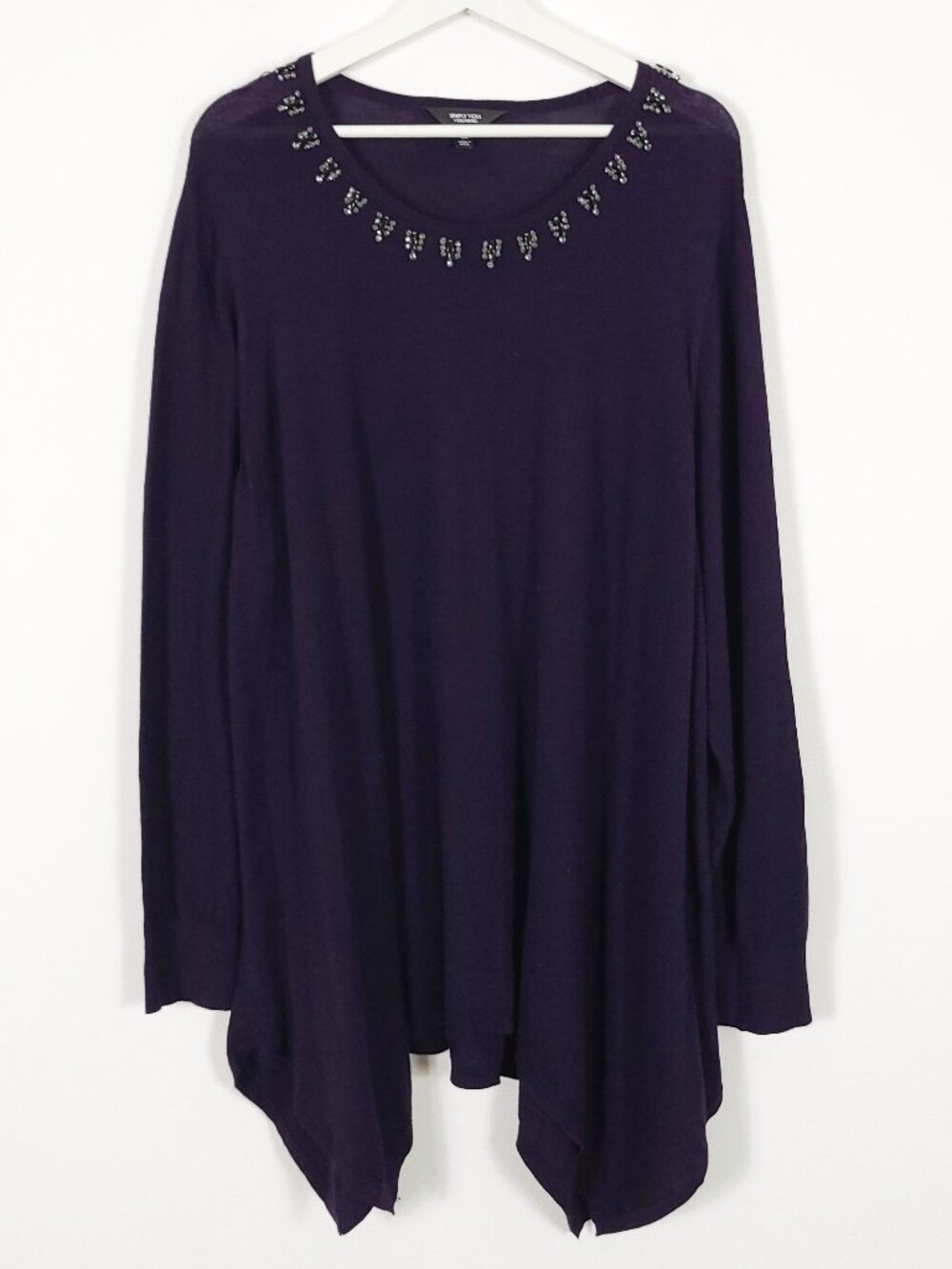NWT Simply Vera Vera Wang Embellished Tunic Top